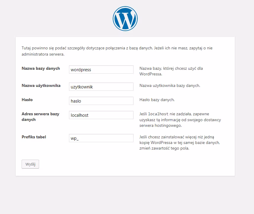 WordPress instalacja